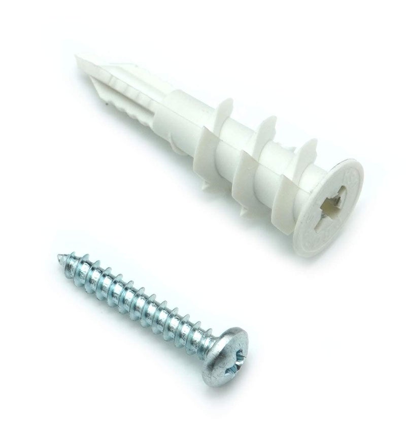 CONFAST Nylon Self-Drilling Drywall/Hollow-Wall Anchor Kit with Screws, 200 Pieces (100) #8 Anchors & (100) 1" Screws - Image 1